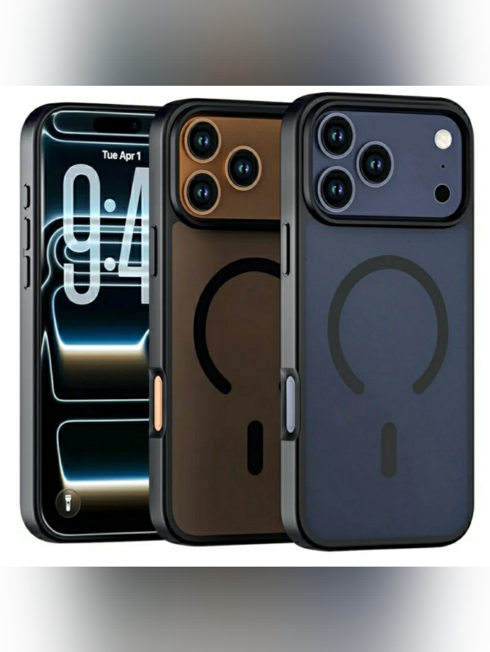 Frosted Matte Black Iphone 17 Pro Max Case Magsafe Ultra Slim Smooth Shockproof